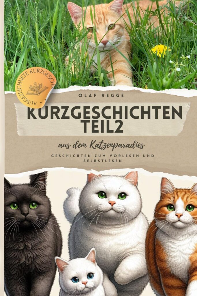 Kurzgeschichten Teil2 aus dem Katzenparadies: Spannende Geschichten zum Vorlesen und Selberlesen: Katzengeschichten voller Spaß, Freundschaft und